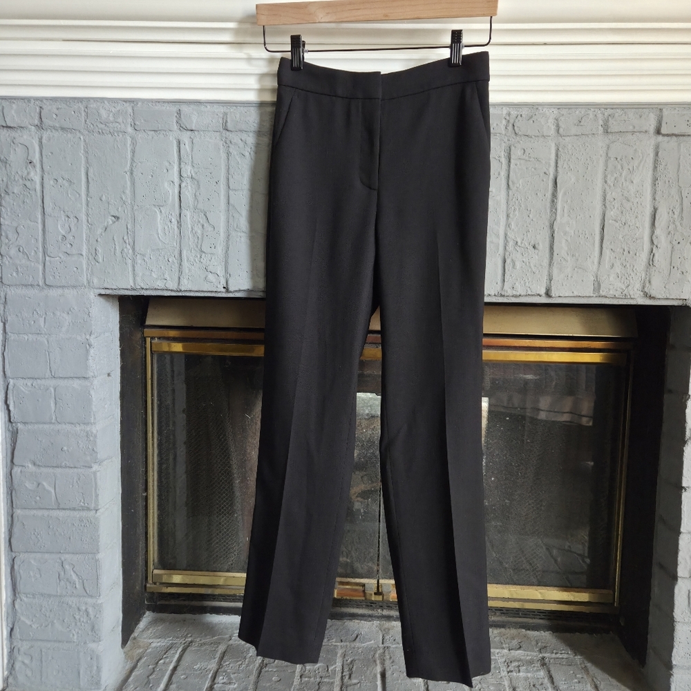 J.Crew Kate Black High Rise Pant in Italian Wool Blend, Size XXS-XS/00-0